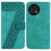 For TECNO Spark 30 Pro 4G Stand Case 7-Shaped Pattern Imprint Leather Phone Cover with Strap - Green - 1