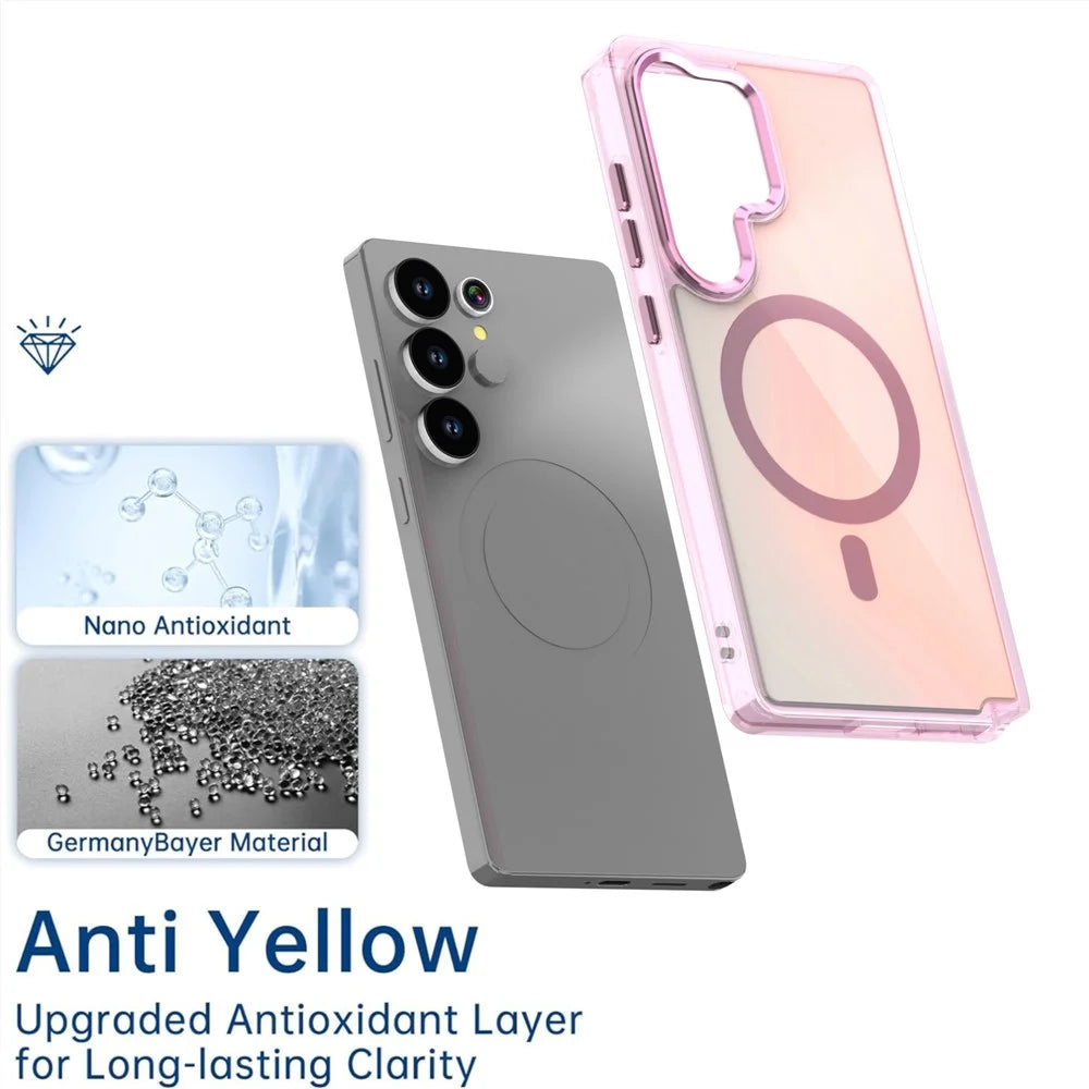 For Samsung Galaxy S25 Ultra Magnetic Case Color Changing TPU Phone Back Cover - Purple - 4