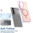 For Samsung Galaxy S24 Ultra Magnetic Case Color Changing TPU Phone Back Cover - Pink - 4