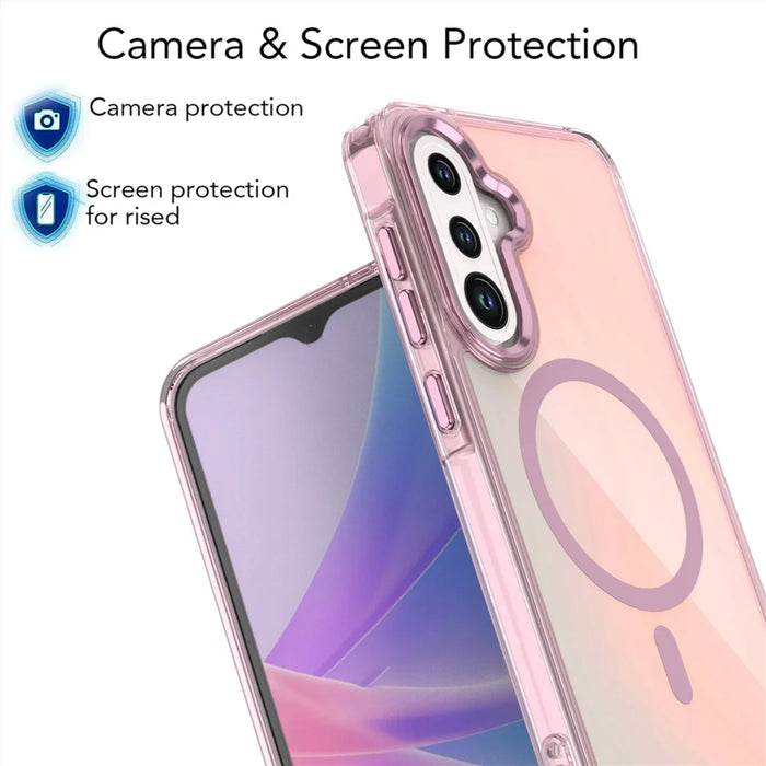 For Samsung Galaxy A55 5G Magnetic Case Color Changing TPU Phone Back Cover - Pink - 7