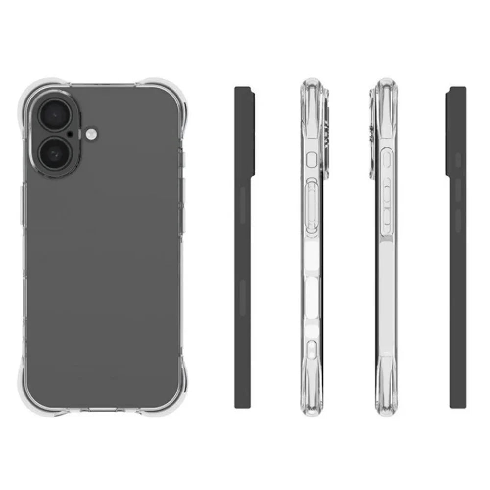 WANLONFENG TM Series For iPhone 17 Case 2.0mm Clear TPU Phone Back Cover - 5