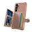 For Samsung Galaxy S24 FE Case with Card Holder PU Leather + TPU Phone Back Cover - Pink - 3