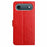 For iPhone Air Leather Case with Strap / Card Slots Mandala Pattern Stand Phone Cover - Red - 7