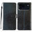 For iPhone 18 Pro / 17 Pro Wallet Case Glitter Anti-Scratch Leather Stand Phone Cover with Strap - Black - 1