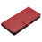 For iPhone 17 Leather Case Wallet Stand Phone Cover with Handy Strap - Red - 4