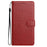 For iPhone 17 Leather Case Wallet Stand Phone Cover with Handy Strap - Red - 7