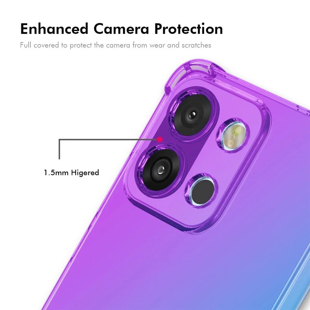 ENKAY For OnePlus 13T 5G TPU Case  Thickened Four Corner Drop-proof Phone Back Cover - Purple / Blue - 4