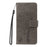 For iPhone 18 Pro Max / 17 Pro Max Phone Case with Stand Cat Tree Pattern Leather Wallet Mobile Cover - Grey - 7
