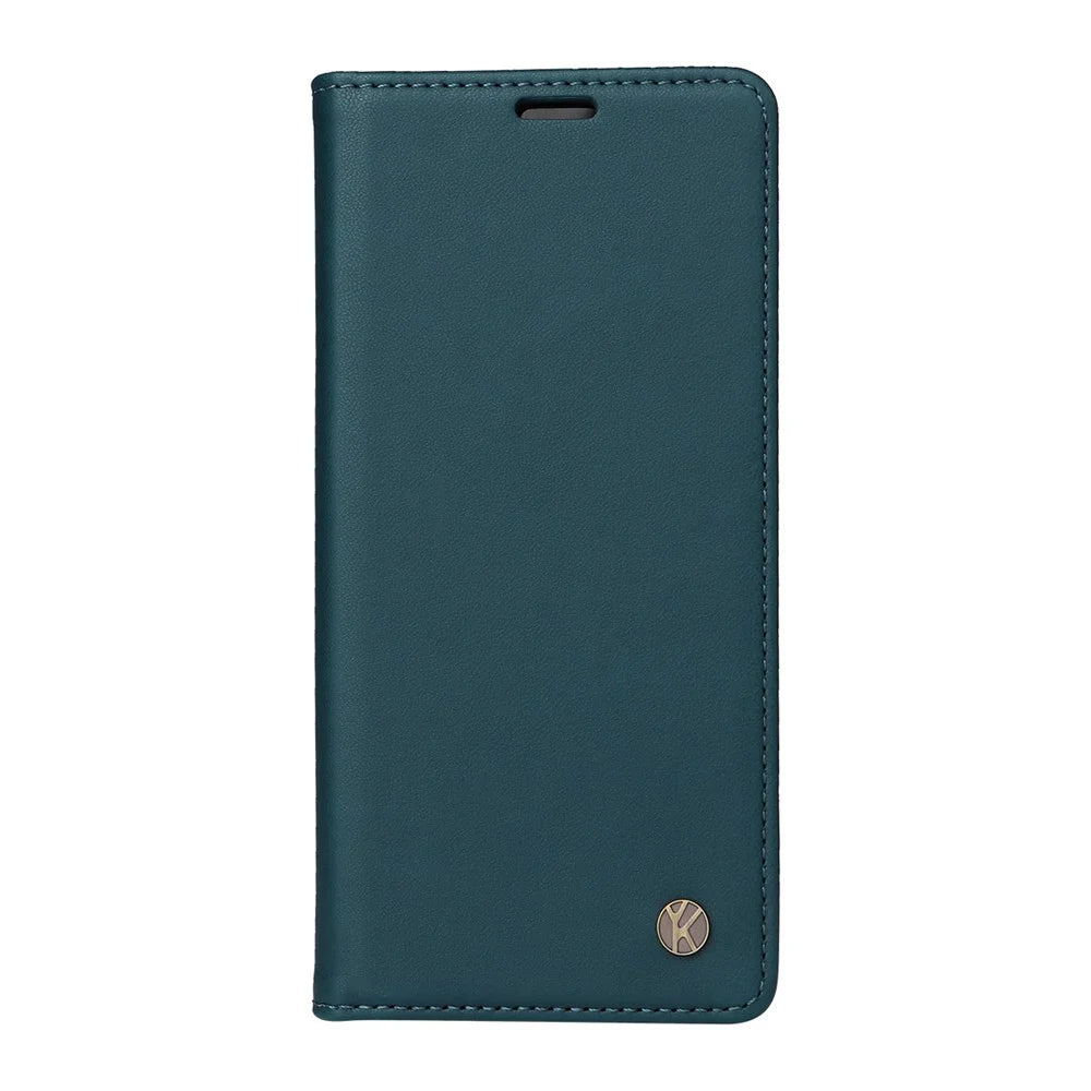 YIKATU For iPhone 18 Pro / 17 Pro Phone Cases  Magnetic Closure PU Leather Mobile Cover - Green - 6