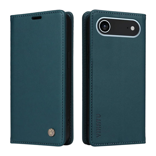 YIKATU For iPhone Air Phone Cases  Magnetic Closure PU Leather Mobile Cover - Green - 1