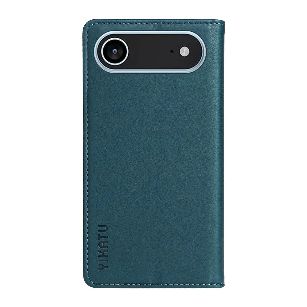 YIKATU For iPhone Air Phone Cases  Magnetic Closure PU Leather Mobile Cover - Green - 7