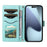 For iPhone 18 Pro / 17 Pro Wallet Case Rhombus Leather Phone Cover with Strap - Green - 2