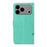 For iPhone 18 Pro Max / 17 Pro Max PU Leather Cases Flower Pattern Wallet Stand Phone Cover with Strap - Green - 6