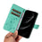 For iPhone 18 Pro Max / 17 Pro Max PU Leather Cases Flower Pattern Wallet Stand Phone Cover with Strap - Green - 7