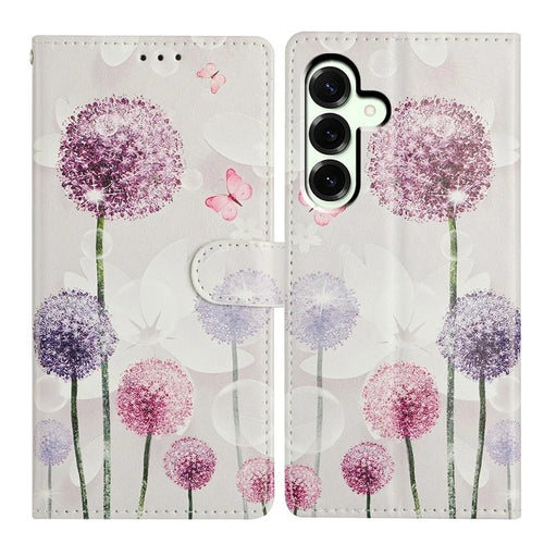 For Samsung Galaxy A18 5G / A18 4G / A17 5G / A17 4G / A26 5G Case Pattern Printing Wallet Stand Flip Leather Phone Cover with Strap - Dandelion - 1