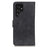 KHAZNEH For Samsung Galaxy S23 Ultra Retro Texture PU Leather Phone Cover Drop-proof Protective Wallet Stand Case - Black - 7