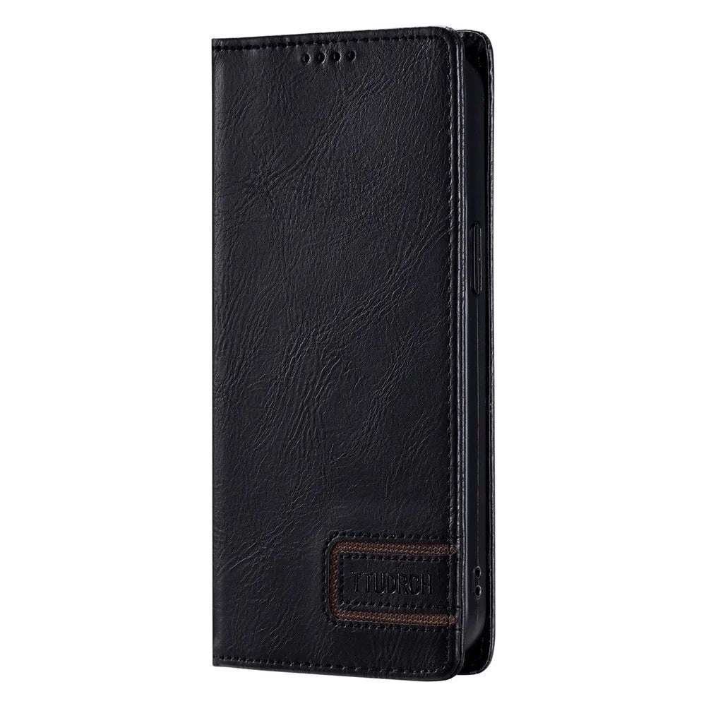 TTUDRCH Style 007 For Samsung Galaxy A18 5G / A18 4G / A17 5G / A17 4G / A26 5G Leather Case RFID Blocking Wallet Stand Phone Cover - Black - 7