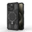 For iPhone 15 Pro Magnetic Case Rotating Metal Kickstand Shockproof PC + TPU Phone Back Cover - Black - 2