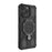 For iPhone 15 Pro Magnetic Case Rotating Metal Kickstand Shockproof PC + TPU Phone Back Cover - Black - 3
