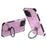 For iPhone 15 Pro Max Magnetic Case Rotating Metal Kickstand Shockproof PC + TPU Phone Back Cover - Pink - 4