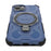 For iPhone 15 Magnetic Case Rotating Metal Kickstand Shockproof PC + TPU Phone Back Cover - Dark Blue - 5