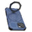 For iPhone 15 Magnetic Case Rotating Metal Kickstand Shockproof PC + TPU Phone Back Cover - Dark Blue - 6
