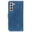 KHAZNEH For Samsung Galaxy S23+ Shockproof PU Leather Case Wallet Stand Retro Texture Phone Cover - Blue - 7