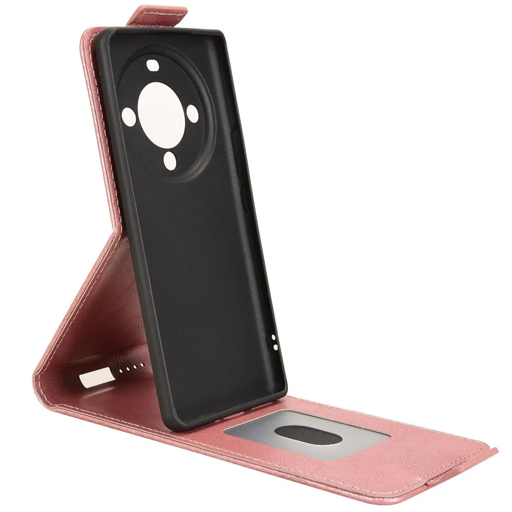 For FOSSiBOT S3 Pro 4G Stand Case Magnetic Clasp Vertical Flip Leather Phone Cover with Card Holder - Rose Gold - 3