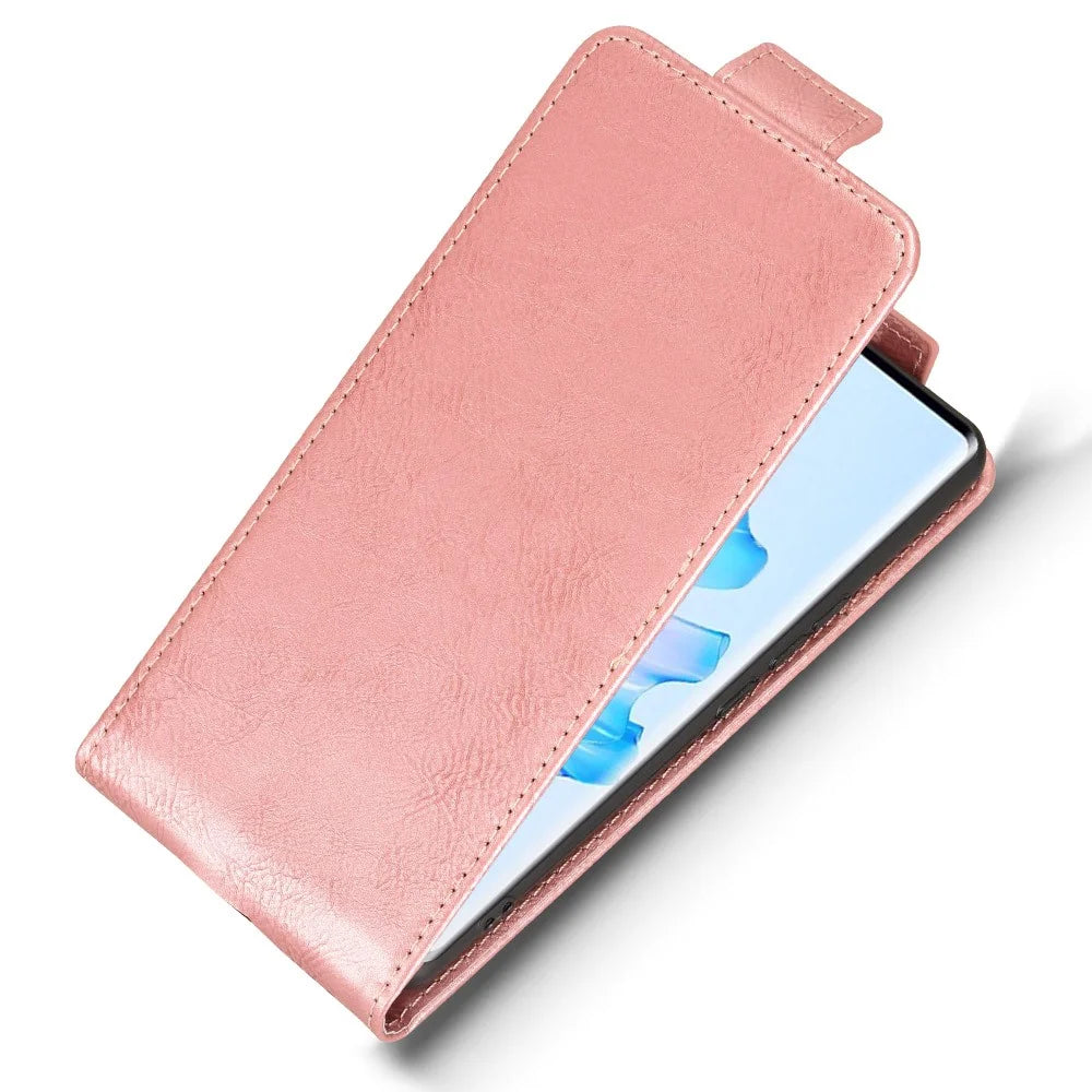 For FOSSiBOT S3 Pro 4G Stand Case Magnetic Clasp Vertical Flip Leather Phone Cover with Card Holder - Rose Gold - 4