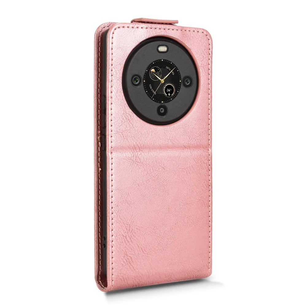 For FOSSiBOT S3 Pro 4G Stand Case Magnetic Clasp Vertical Flip Leather Phone Cover with Card Holder - Rose Gold - 7
