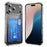 For iPhone 18 Pro / 17 Pro Clear Case TPU + PC + Acrylic Cell Phone Case with Card Holder - 1