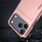 For iPhone 17 Pro Case with Card Holder TPU + PC Phone Back Cover - Rose Gold - 7