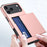For iPhone 18 Pro Max / 17 Pro Max Case Card Holder TPU + PC Phone Back Cover - Rose Gold - 5