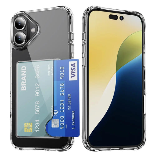 For iPhone 17 Case Protective TPU Phone Cover with Card Holder - 1