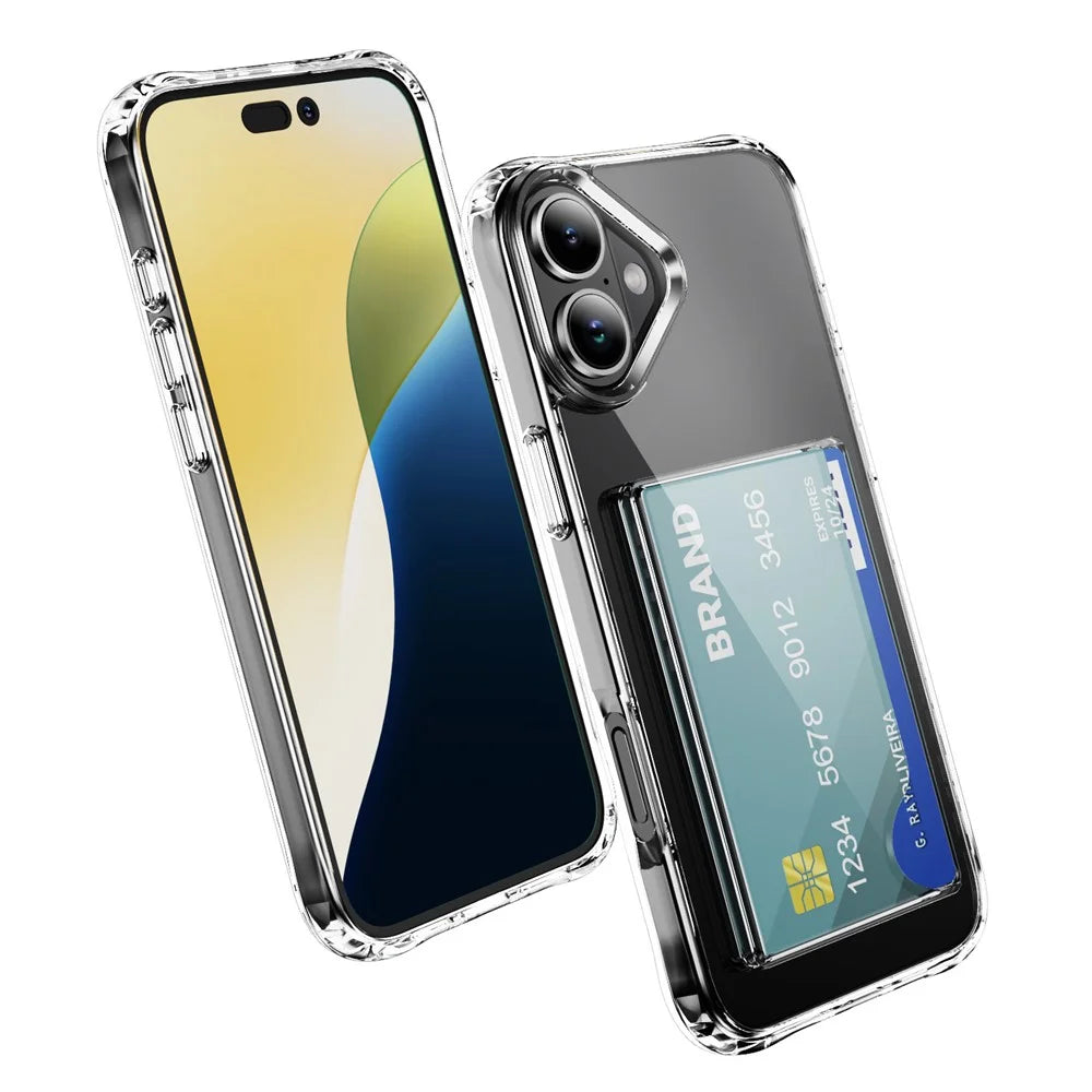 For iPhone 17 Case Protective TPU Phone Cover with Card Holder - 2