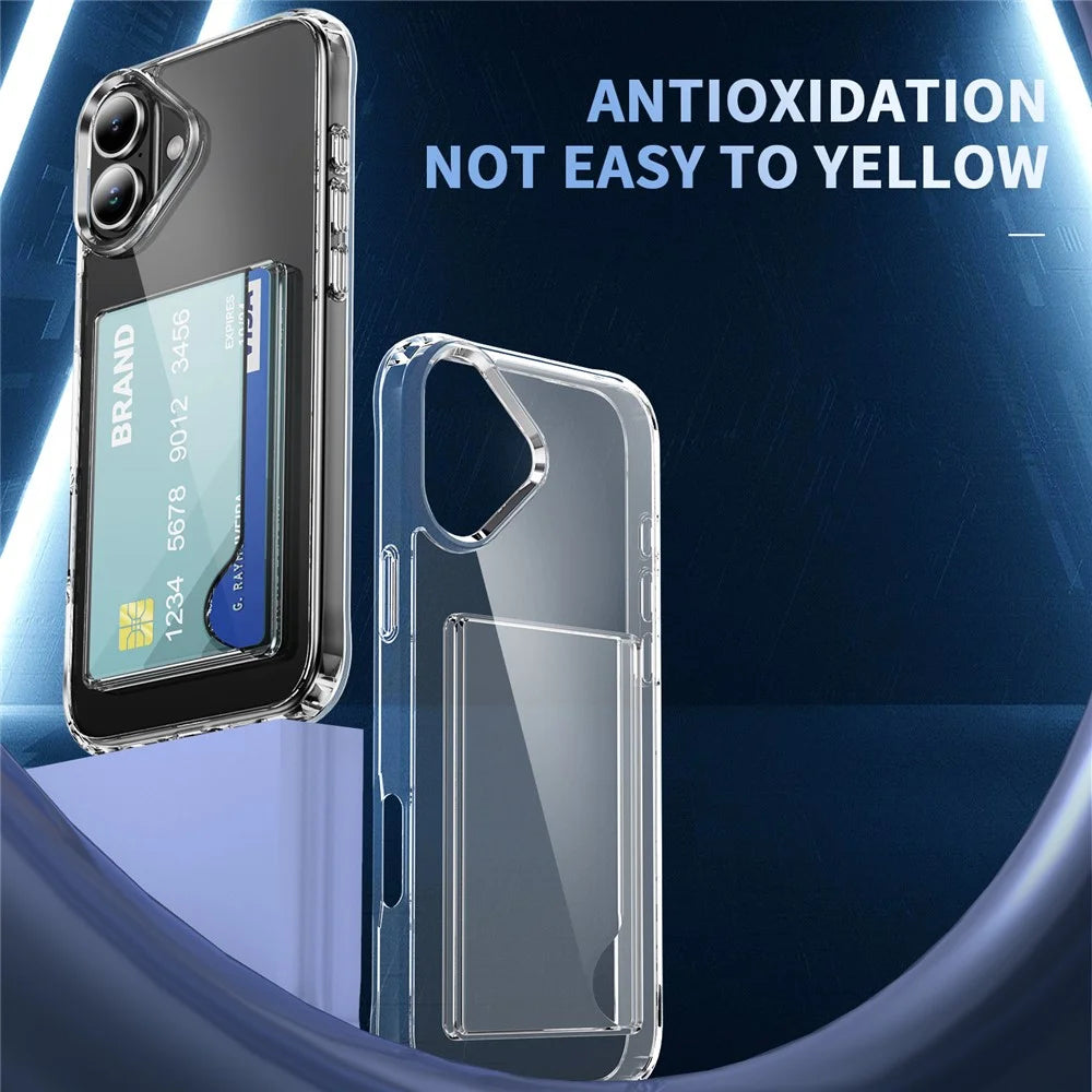 For iPhone 17 Case Protective TPU Phone Cover with Card Holder - 3