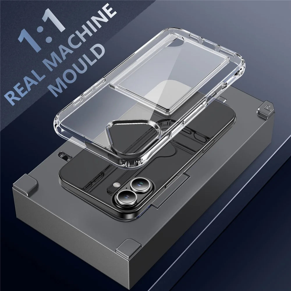For iPhone 17 Case Protective TPU Phone Cover with Card Holder - 5