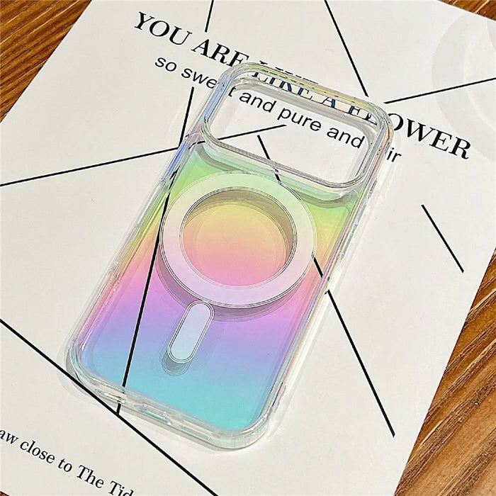 For iPhone 17 Pro Case Compatible with MagSafe Acrylic + TPU Gradient Phone Cover - 2