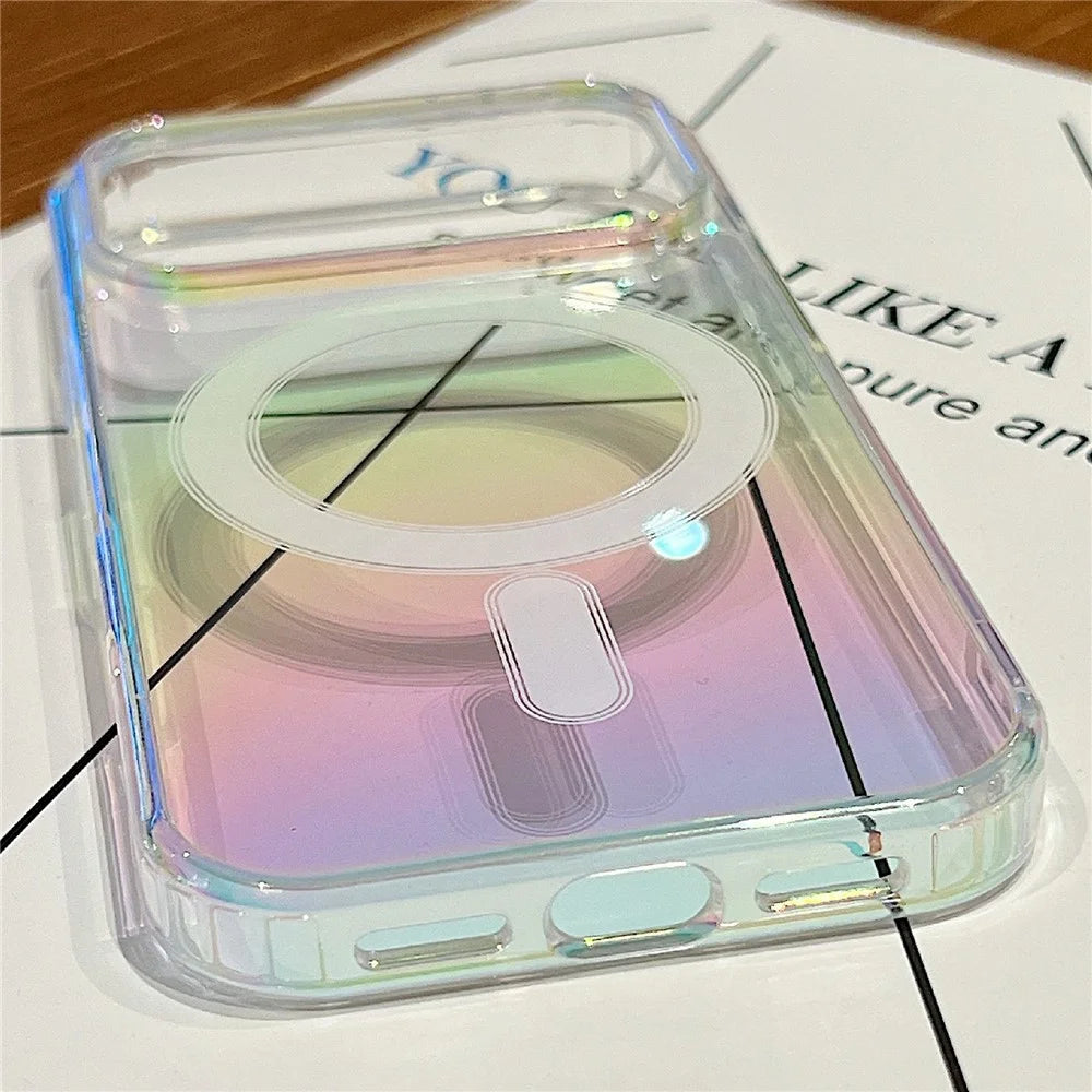 For iPhone Air Case Compatible with MagSafe Acrylic + TPU Gradient Phone Cover - 2