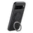 SUTENI G3 For Google Pixel 10 Pro XL Magnetic Case Waxy Texture Rotating Kickstand Leather Phone Back Cover - Black - 3