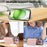 For iPhone 16 Pro Case Kickstand Rhombus Leather + TPU Phone Cover with Shoulder Strap - Pink - 6