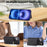 For iPhone 16 Case Kickstand Rhombus Leather + TPU Phone Cover with Shoulder Strap - Black - 6