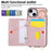 For iPhone 15 Case Kickstand Rhombus Leather + TPU Phone Cover with Shoulder Strap - Pink - 7