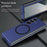 For Samsung Galaxy Z Fold7 5G Magnetic Case Skin-Touch Matte Hard PC Phone Cover - Sapphire - 2