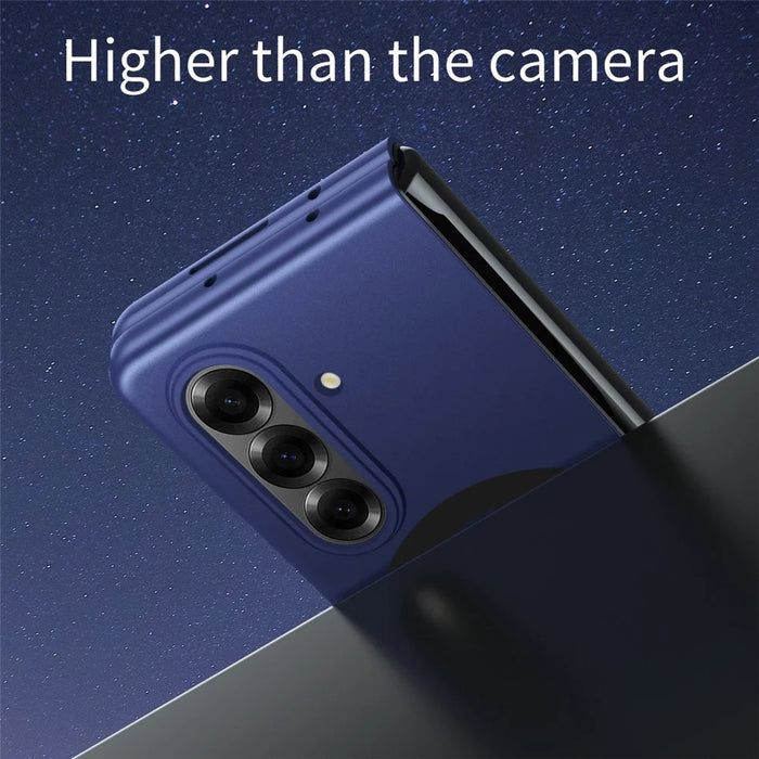 For Samsung Galaxy Z Fold7 5G Magnetic Case Skin-Touch Matte Hard PC Phone Cover - Sapphire - 6