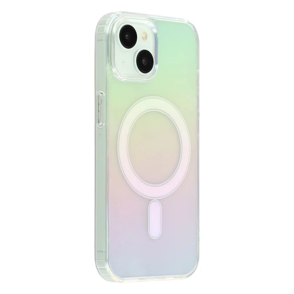 For iPhone 14 Plus Slim Case Acrylic + TPU Gradient Phone Cover Compatible with MagSafe - 1