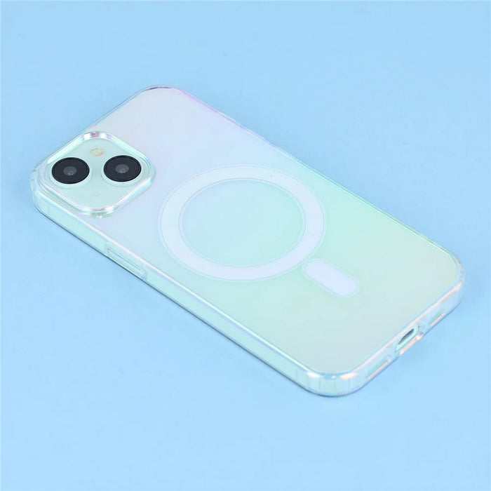 For iPhone 14 Plus Slim Case Acrylic + TPU Gradient Phone Cover Compatible with MagSafe - 5