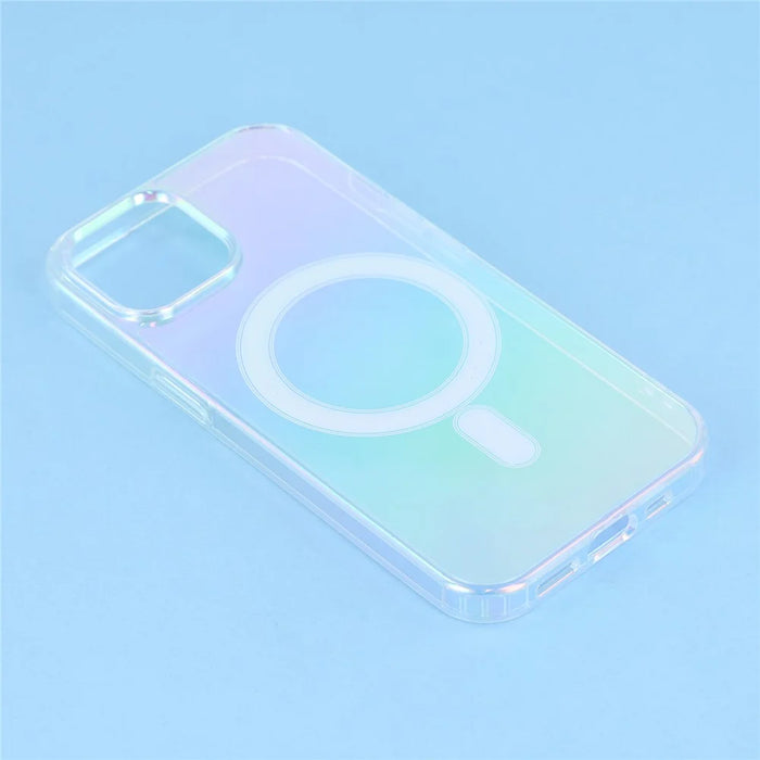 For iPhone 14 Plus Slim Case Acrylic + TPU Gradient Phone Cover Compatible with MagSafe - 7