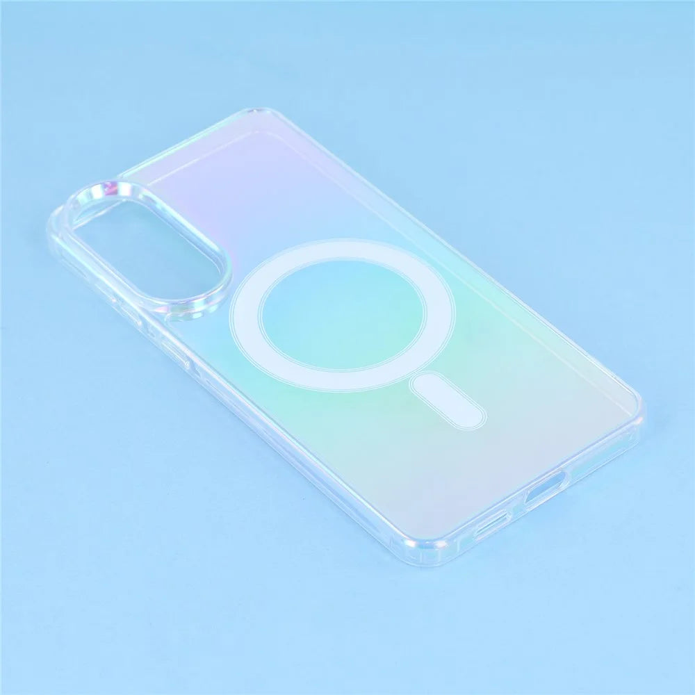 For Samsung Galaxy S25 Edge Magnetic Case Acrylic + TPU Gradient Phone Cover - 6