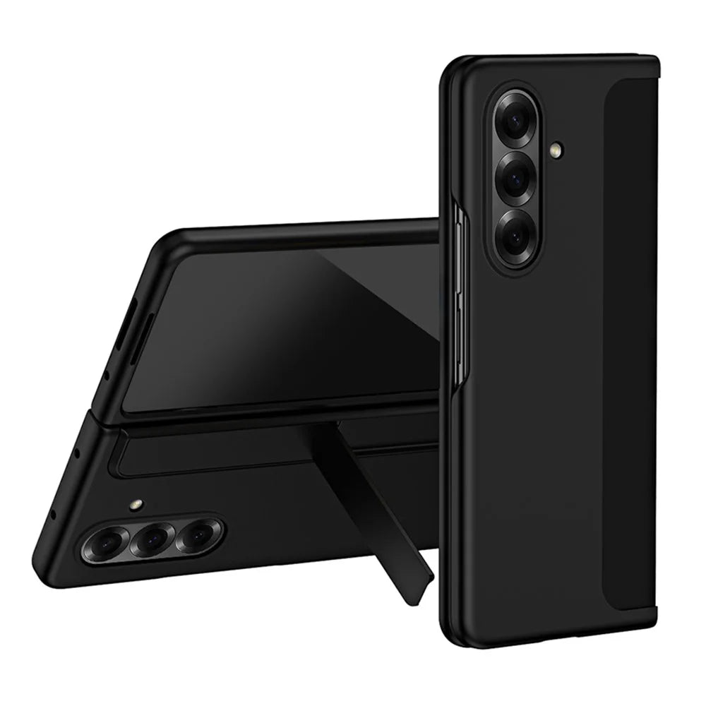 For Samsung Galaxy Z Fold7 5G Case Kickstand Hard PC Slim Phone Cover with Stylus - Black - 1